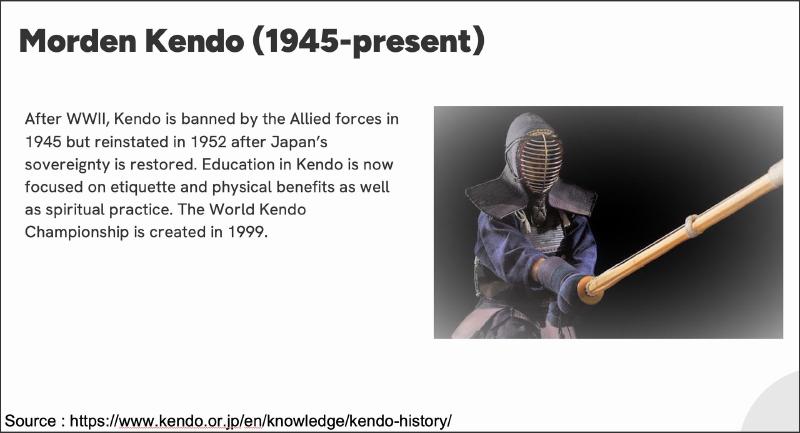 Outline of modern kendo